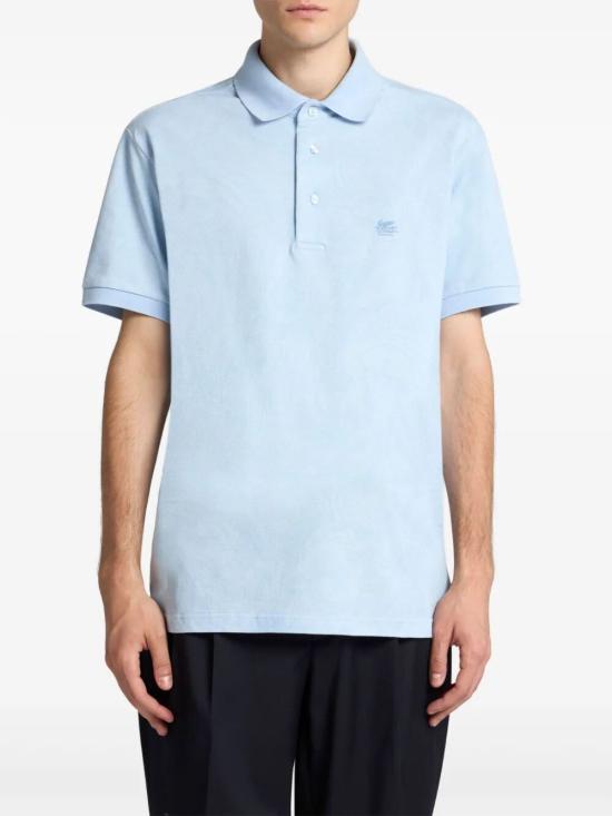 25SS 에트로 폴로 티셔츠 MRMD0004AJ234X0881 PRINT ON PALE BLUE BASE - ETRO