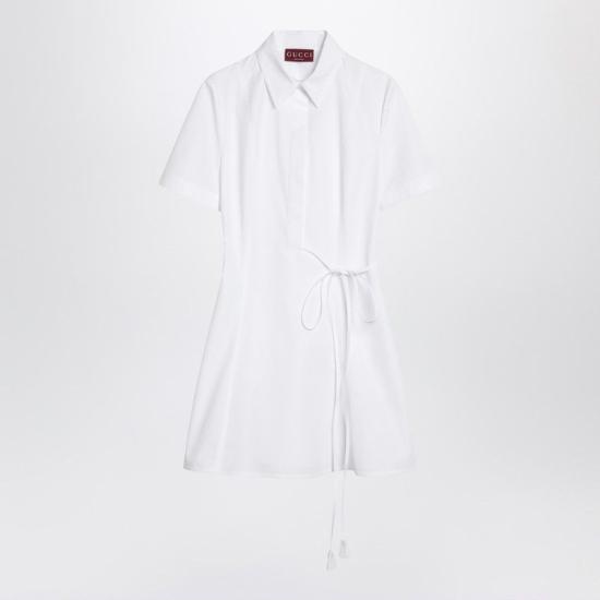  구찌 미디 원피스 830730Z7ADR 9000 WHITE
