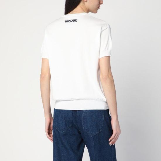 25SS 모스키노 반팔 티셔츠 A09230400 2002 WHITE - MOSCHINO