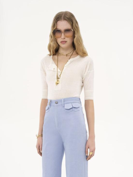 25SS 끌로에 반팔 티셔츠 CH25UMP06667 107 MILK - CHLOE