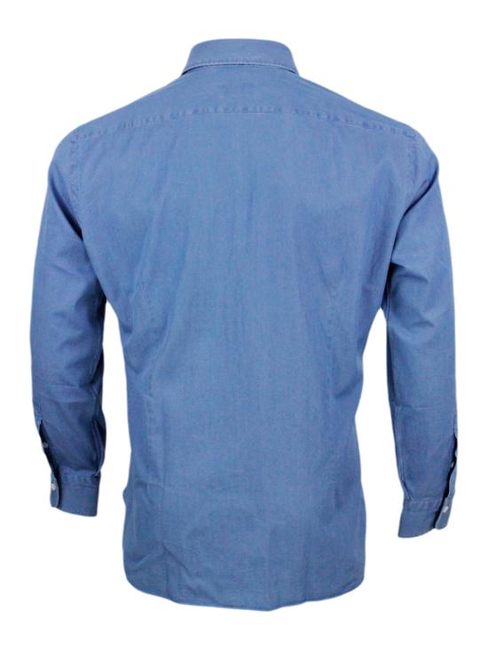 25FW 발바 긴팔 셔츠 K1U10PZ01PZ998U 002 Light denim - BARBA