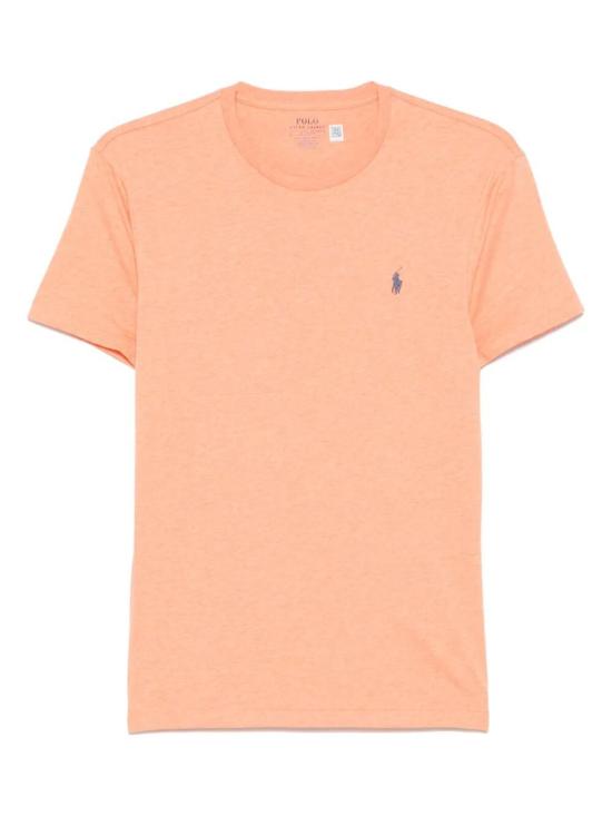 25SS 폴로 랄프로렌 포니로고 자수 반팔 티셔츠 710671438 368 YELLOW ORANGE