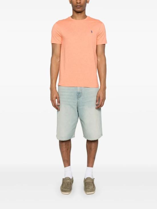 25SS 폴로 랄프로렌 포니로고 자수 반팔 티셔츠 710671438 368 YELLOW ORANGE - POLO RALPH LAUREN