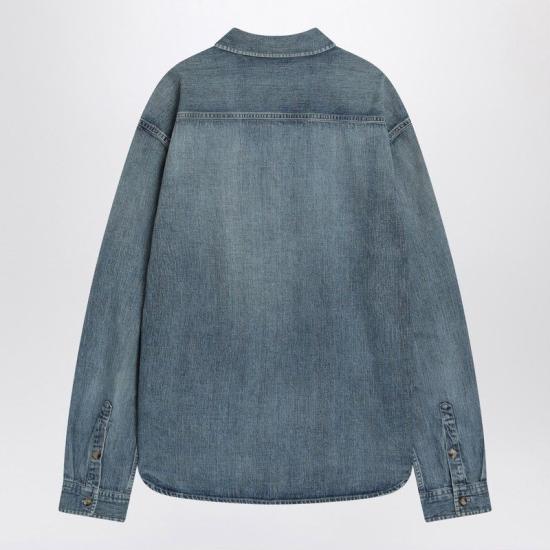 25SS 생로랑 긴팔 셔츠 823437Y14MJ 4248 BLUE - SAINT LAURENT