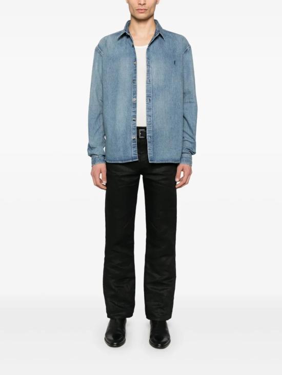 25SS 생로랑 긴팔 셔츠 823437Y14MJ 4248 BLUE - SAINT LAURENT
