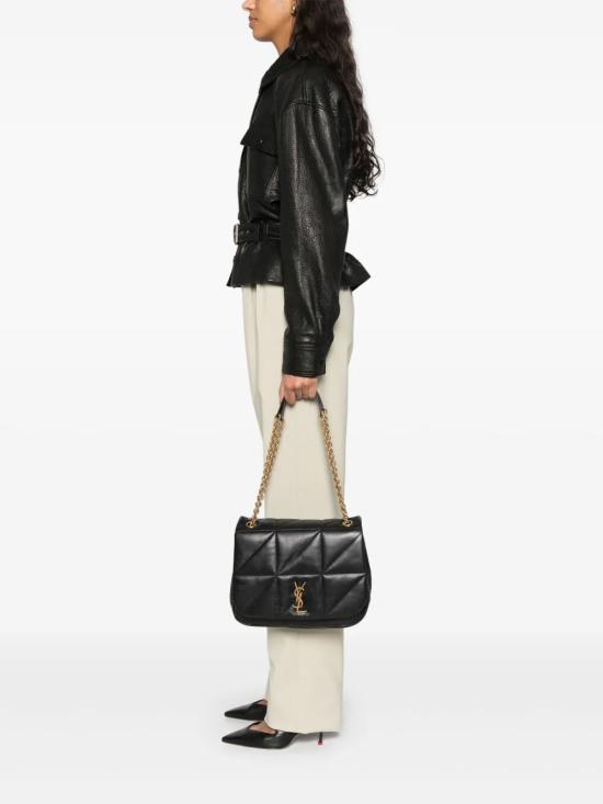 26SS 생로랑 제이미 4.3 미디움 램스킨 809696AAB32 1000 BLACK - SAINT LAURENT