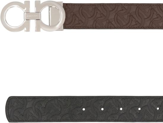  살바토레 페라가모 간치니 레더 벨트 675542 741409 brown - SALVATORE FERRAGAMO