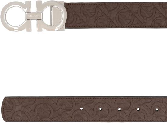  살바토레 페라가모 간치니 레더 벨트 675542 741409 brown - SALVATORE FERRAGAMO