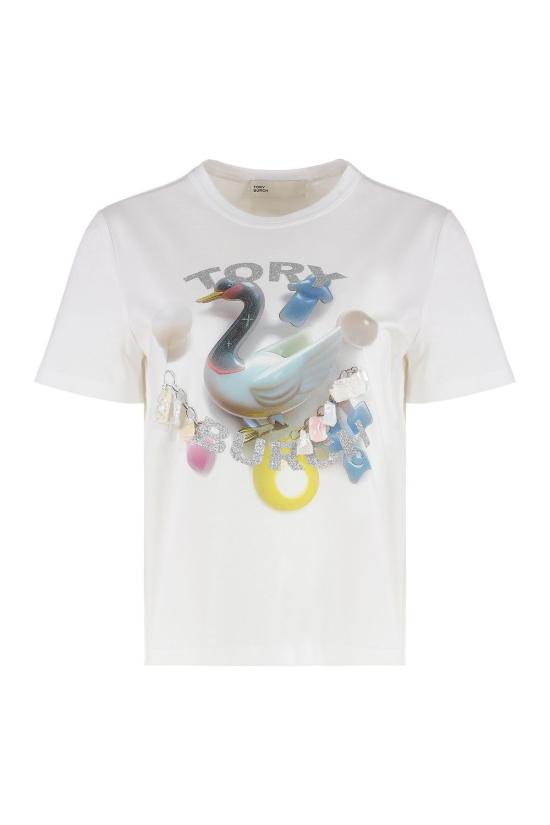 25SS 토리버치 반팔 티셔츠 167433 100 White