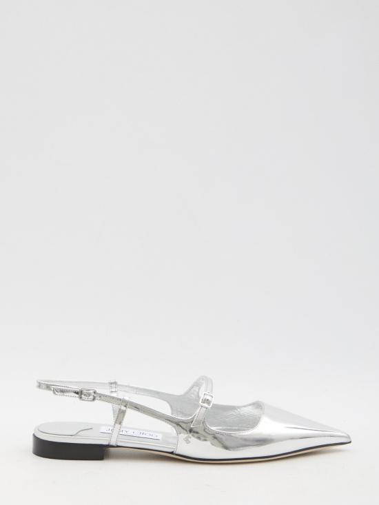 25SS 지미추 디디 플랫 슬링백 DIDIFLATQUI SILVER METALLIC