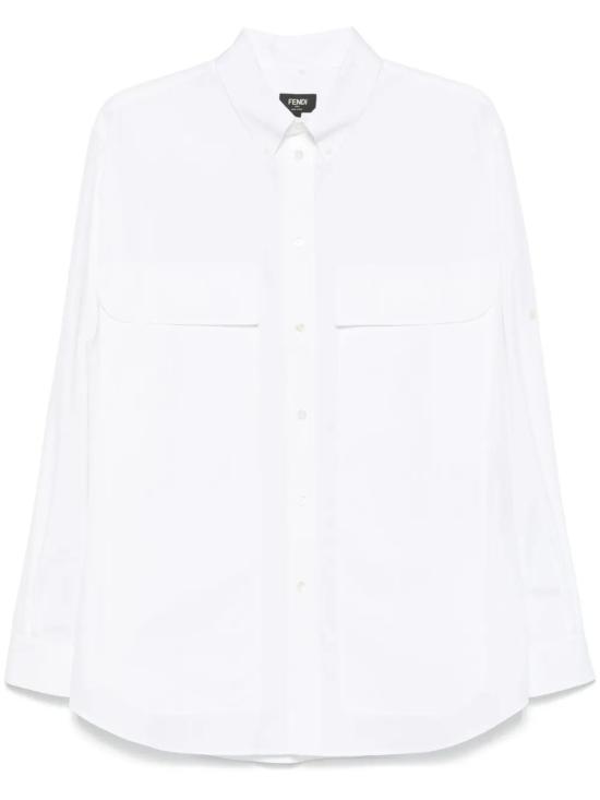25SS 펜디 긴팔 셔츠 FS1310AU6X F0QA0 WHITE