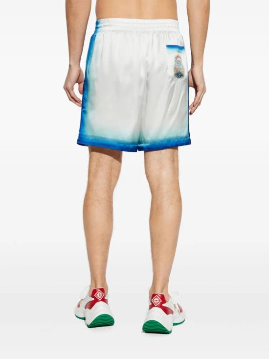 25SS 카사블랑카 숏팬츠 MS25TR01203 WHITEBLUE - CASABLANCA