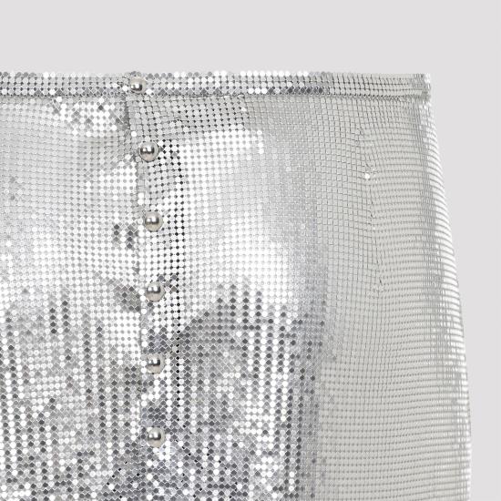 25SS 파코라반 숏 스커트 24HIJU012MH0004 P040 SILVER - PACO RABANNE