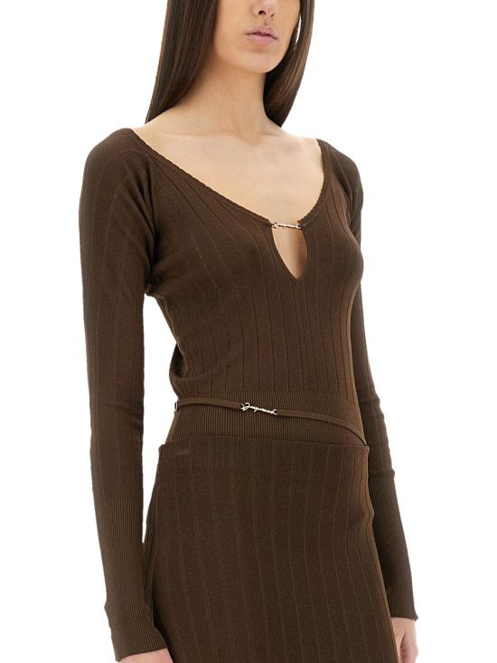 25SS 자크뮈스 긴팔 티셔츠 251KN357 2424880 BROWN - JACQUEMUS