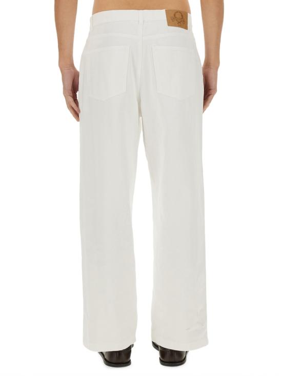 25SS 모스키노 스트레이트 팬츠 03330227 0001 WHITE - MOSCHINO