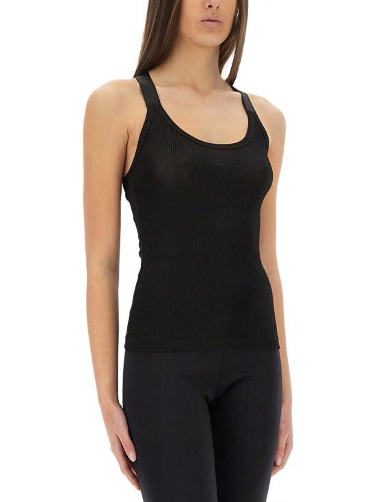 25SS 오프화이트 민소매 티셔츠 OWAD25S S25JER0011010 BLACK - OFF WHITE