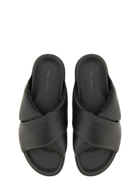 25SS 릭 오웬스 뮬/슬리퍼 RU01E5800 LLP09 BLACK - RICK OWENS