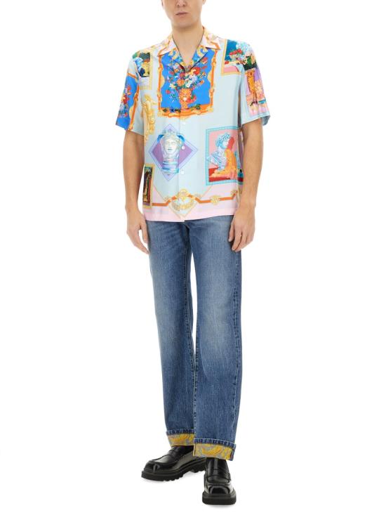 25SS 베르사체 스트레이트 팬츠 1018013 1A128861D800 DENIM - VERSACE