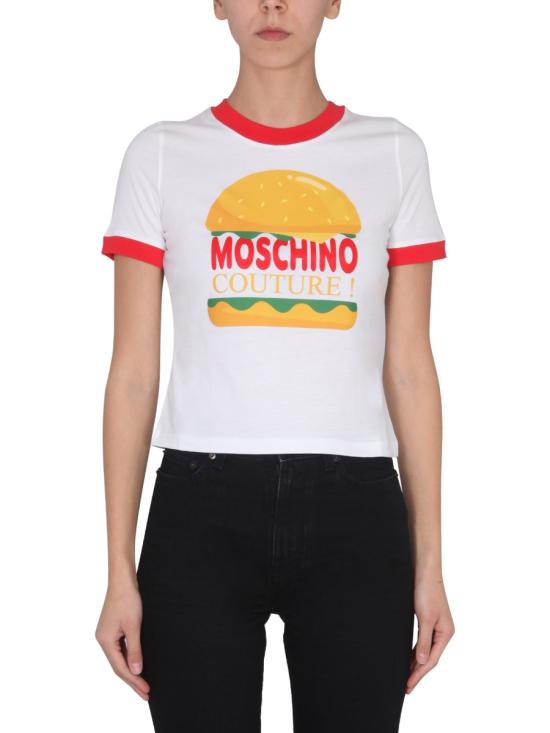 25SS 모스키노 반팔 티셔츠 07030541 1001 WHITE - MOSCHINO