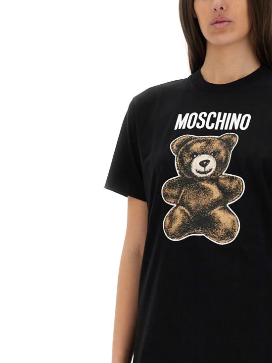 25SS 모스키노 반팔 티셔츠 07090541 1555 BLACK - MOSCHINO