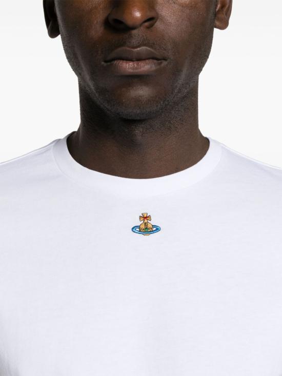  비비안웨스트우드 PERU 페루 ORB 반팔 티셔츠 3G010017 J001MA401 WHITE - VIVIENNE WESTWOOD