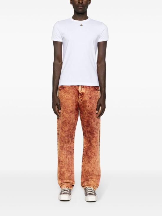  비비안웨스트우드 PERU 페루 ORB 반팔 티셔츠 3G010017 J001MA401 WHITE - VIVIENNE WESTWOOD