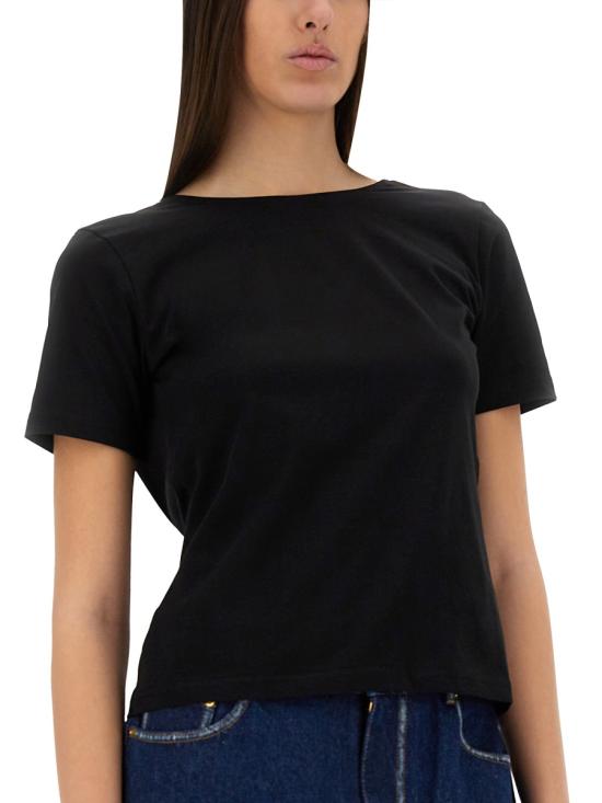 25SS 니나리찌 반팔 티셔츠 25PJTO029CO1094 U9000 BLACK - NINA RICCI