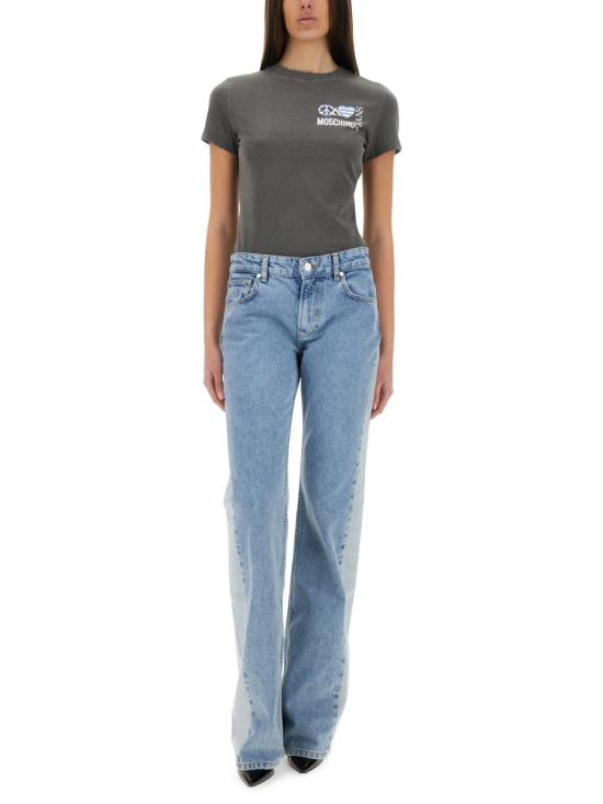 25SS 모스키노 반팔 티셔츠 07183732 3555 BLACK - MOSCHINO