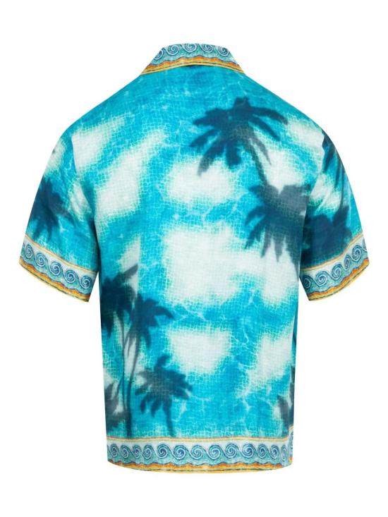 25SS 카사블랑카 반팔 셔츠 MS25SH00308 CAUSTICEMB - CASABLANCA