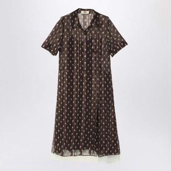 25SS 펜디 미디 원피스 FDD297AUQF F1RXA BROWN