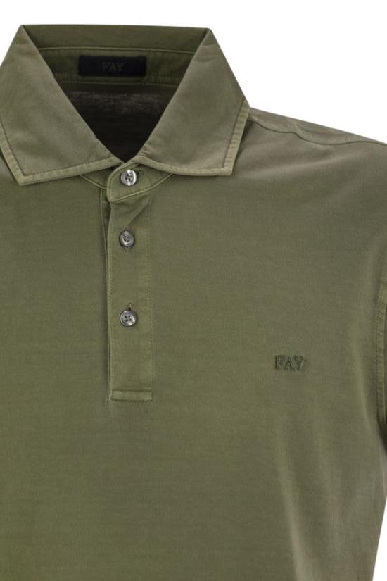 25SS 페이 폴로 티셔츠 NPMB250143TUY1 V201 MILITARY GREEN - FAY