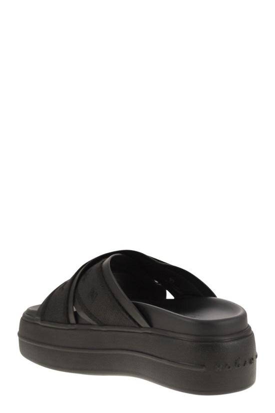 25SS 호간 뮬/슬리퍼 HXW6800FO10LE9 B999 BLACK - HOGAN