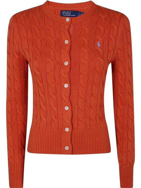 25SS 폴로 랄프로렌 포니 로고 자수 케이블 니트 크루넥 가디건 211891643 022 BLUE - POLO RALPH LAUREN