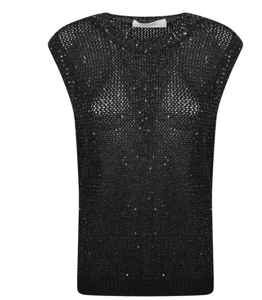 25SS 골든구스 민소매 티셔츠 GWP01922P00161990100 BLACK