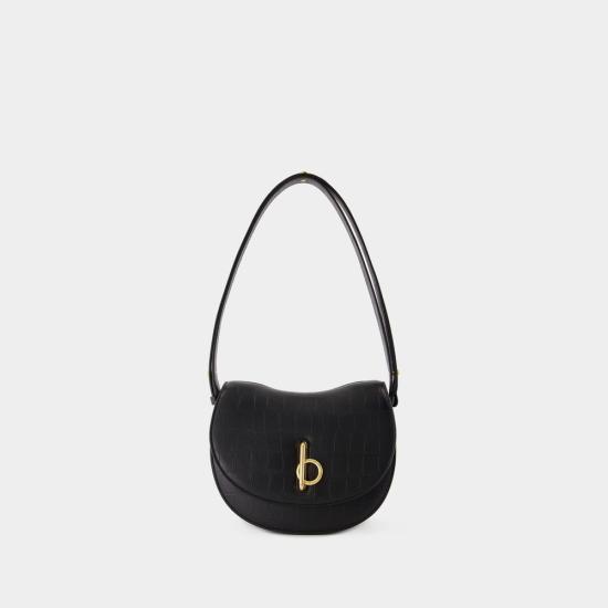 25SS 버버리 스몰 락킹 호스 백 8102214A1189 BLACK