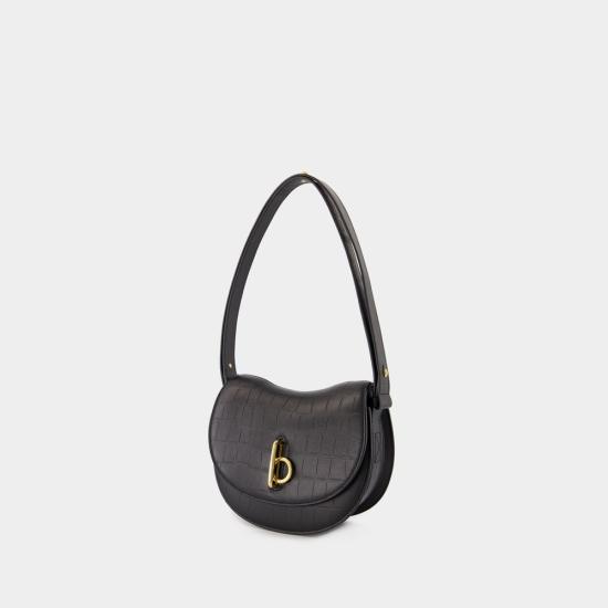 25SS 버버리 스몰 락킹 호스 백 8102214A1189 BLACK - BURBERRY