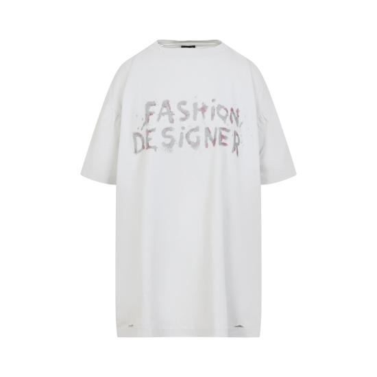 25SS 발렌시아가 반팔 티셔츠 824285TSVC5 9012 WHITE