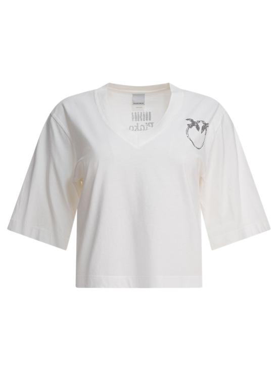 25SS 핑코 반팔 티셔츠 104606A2D0Z05 WHITE