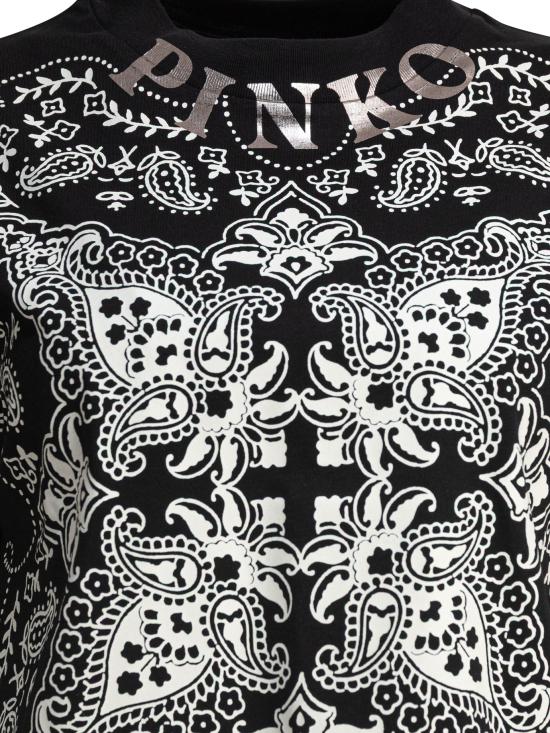 25SS 핑코 반팔 티셔츠 104604A2CYZDI BLACK - PINKO