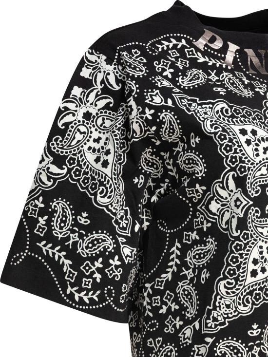 25SS 핑코 반팔 티셔츠 104604A2CYZDI BLACK - PINKO