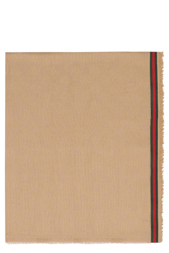 25SS 구찌 GG 로고 자카드 머플러 7952844G483 9566 Beige - GUCCI