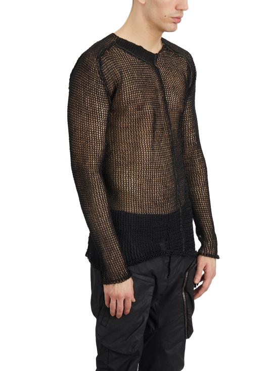 25SS 마스나다 스웨터 LM34A01 BLACK - MASNADA