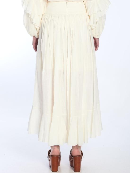 25SS 짐머만 롱 스커트 2457SRS252TEA WHITE - ZIMMERMANN