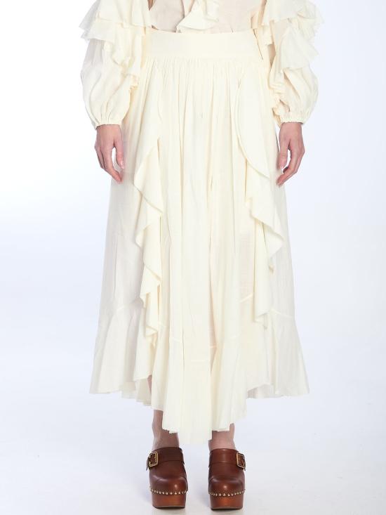 25SS 짐머만 롱 스커트 2457SRS252TEA WHITE