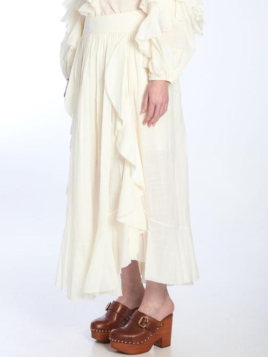 25SS 짐머만 롱 스커트 2457SRS252TEA WHITE - ZIMMERMANN