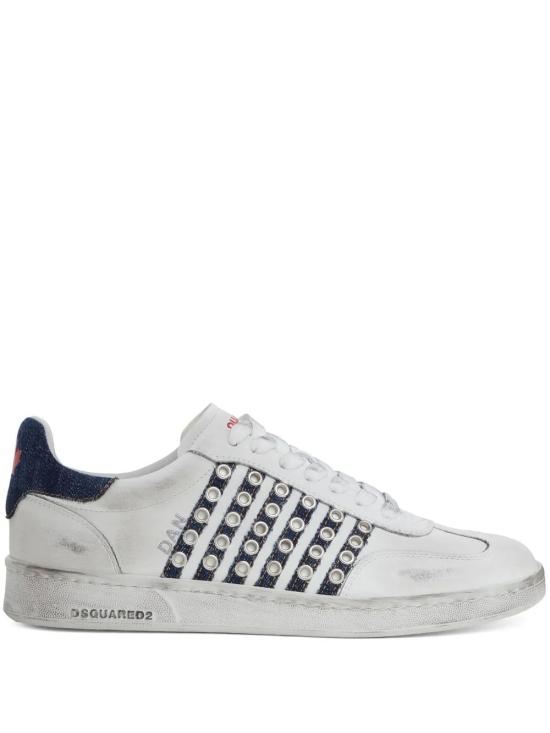25SS 디스퀘어드2 스니커즈 SNM042411508297M872 CALF L VINT WHITE DENIM