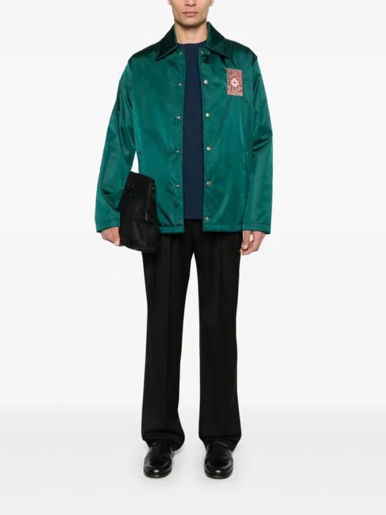 25SS 카사블랑카 자켓 MS25OT16901 GREEN LAUREL STRIPE - CASABLANCA