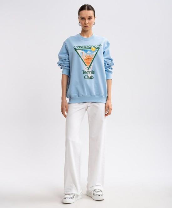 25SS 카사블랑카 스웨터 UWPS25JTP29303 METAPHYSICAL TENNIS ICON - CASABLANCA