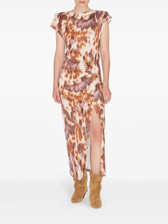 25SS 이자벨마랑에뚜왈 미디 원피스 RO0307FAC1N09EECOE ECRU OCHRE - ISABEL MARANT ETOILE