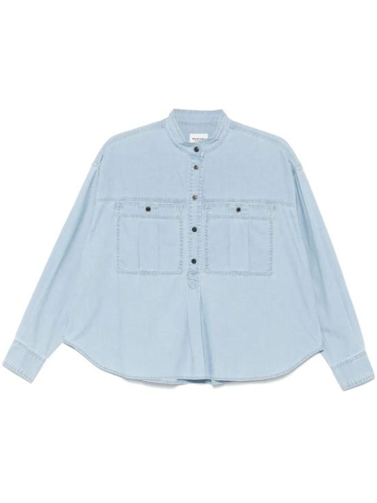 25SS 이자벨마랑에뚜왈 반팔 티셔츠 HT0601FAC1I01E30LU LIGHT BLUE